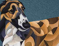 Mosaic dog portraits 20/21