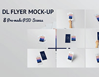 DL Flyer Mock-Up - 8 PSD Scenes