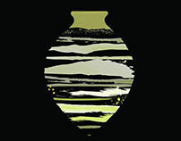 Georgian wine "Manavian green" packaging&logo design
