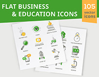 Business & Education Flat Icons