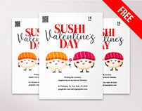 Sushi Valentine Flyer - free Google Docs Template