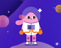Space Bunny | Character Design & Walk Cycle