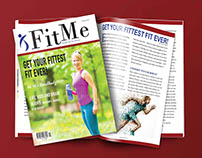 FitMe magazine and ad flats and mockups