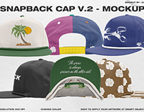 Snapback Cap V.2 - Mockup (1 free)