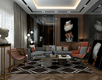 Artistic Modern Living Room in Cairo