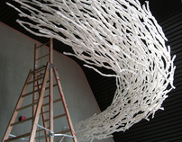 Various Paper Swarm Sculptures