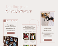 Dessert & cakes confectionery website design