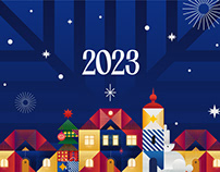 Фирменный стиль Нового года 2023 во Владивостоке