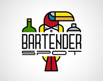 Business logo design for bartending. Дизайн логотипа