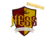 Branding for Ness Barber Pub