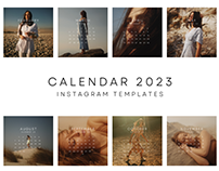 CALENDAR 2023. Minimal Aesthetic Instagram Templates