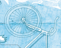 45x15 Cycling Magazine Illustration