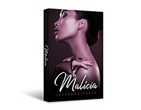 Book cover design of "Malícia"