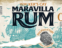 Maravilla Rum Label Illustrated by Steven Noble