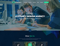 Design Agency One Page PSD Template
