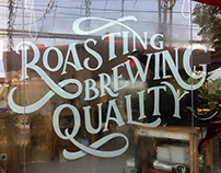 Hand Lettering Slogan for Red Spatula Coffee & Roastery