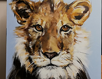 A young lion on my easel