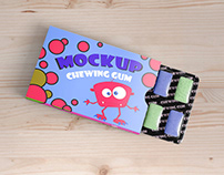 Free Chewing Gum Mockup PSD