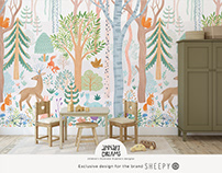 Sheepy | Exclusive design. Mural "Forest"
