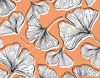 Gingko leaf pattern design
