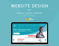 UI  website design for medical supply company