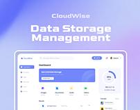 CloudWise - Storage Management WebApp: UI UX Case Study