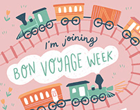 Bon Voyage Week - Fun & Colourful Illustrations