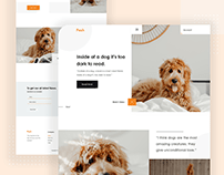 Posh : Dog Landing Page Design