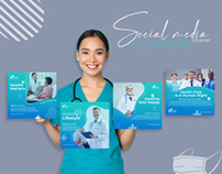 Social media banner design for medical clinic hospital