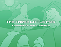 The Three Little Pigs - A Children's Story Illustration