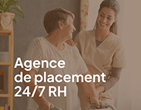 Agence de placement 24/7 RH - Site web & Application