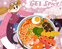 Get spicy！illustration by ding