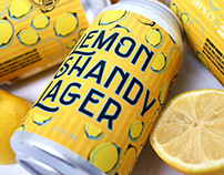 Lemon Shandy Lager Can Label Design