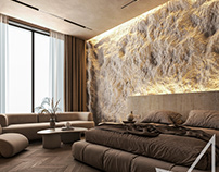 Wabi-sabi Master bedroom interior design