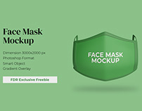 Free Face Mask Mockup