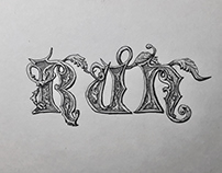 Calligraphy Test in Victorian Type Typography