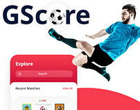 GScore Football App UI Design