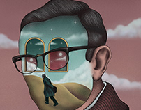 Jean Paul Sartre Portrait Illustration