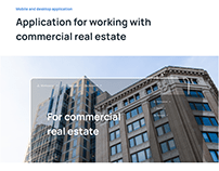 Application for working with commercial real estate