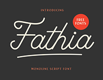 Free Monoline Script Font - Fathia