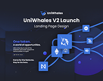UniWhales V2 Landing Page Design