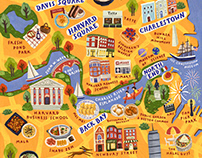 Illustrated Map of Boston