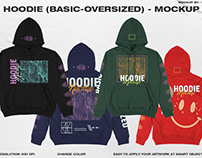 Hoodie (Basic-Oversized) - Mockup (1 free)