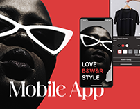 Mobile App I Black-White-Red clothes I UX/UI design