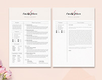 Floral Resume Coverletter Template