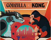 Godzilla vs Kong: Poster illustration