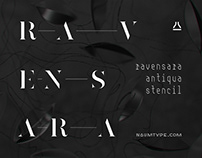 Ravensara Stencil — elegant high contrast serif