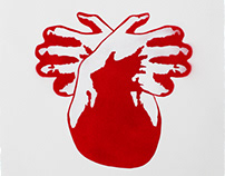 Heart/Hands Stencil