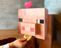 Toy&box PixelPig. Free download plywood model