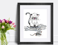 The Cat and the Fiddle - Now in My Shop at Etsy